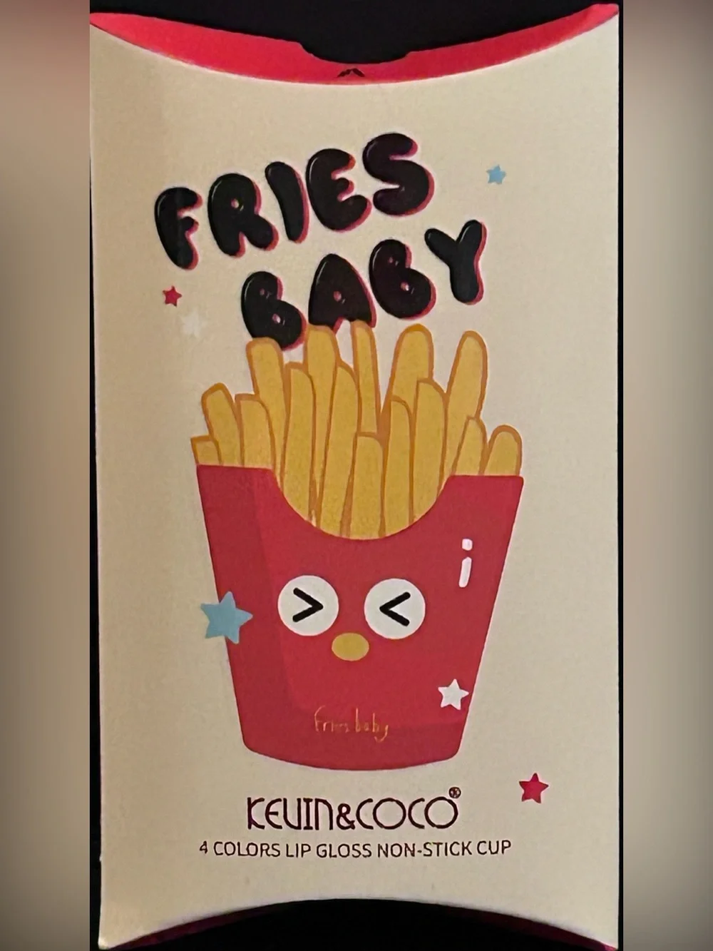 Kevin & Coco FRIES Baby Lip Gloss Set of (4) Four Colors - Brand New
